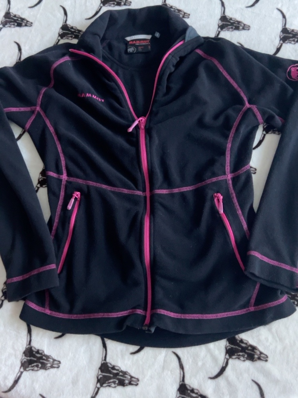 Mammut Women’s Black Pink Full Zip Fleece Jacket Medium
